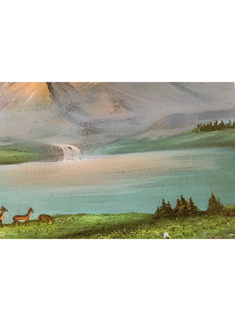 مجموعة لوحات جدارية ثلاثية – لوحة طبيعة حديثة للغرفة المعيشة أو النوم – مقاس 30x40سم / 40x40سم مع إطار معدني - Image 4